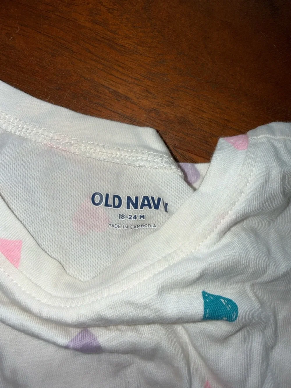 Old Navy White Cotton Ruffle Sleeve Heart Print Dress Kids 18-24 Months